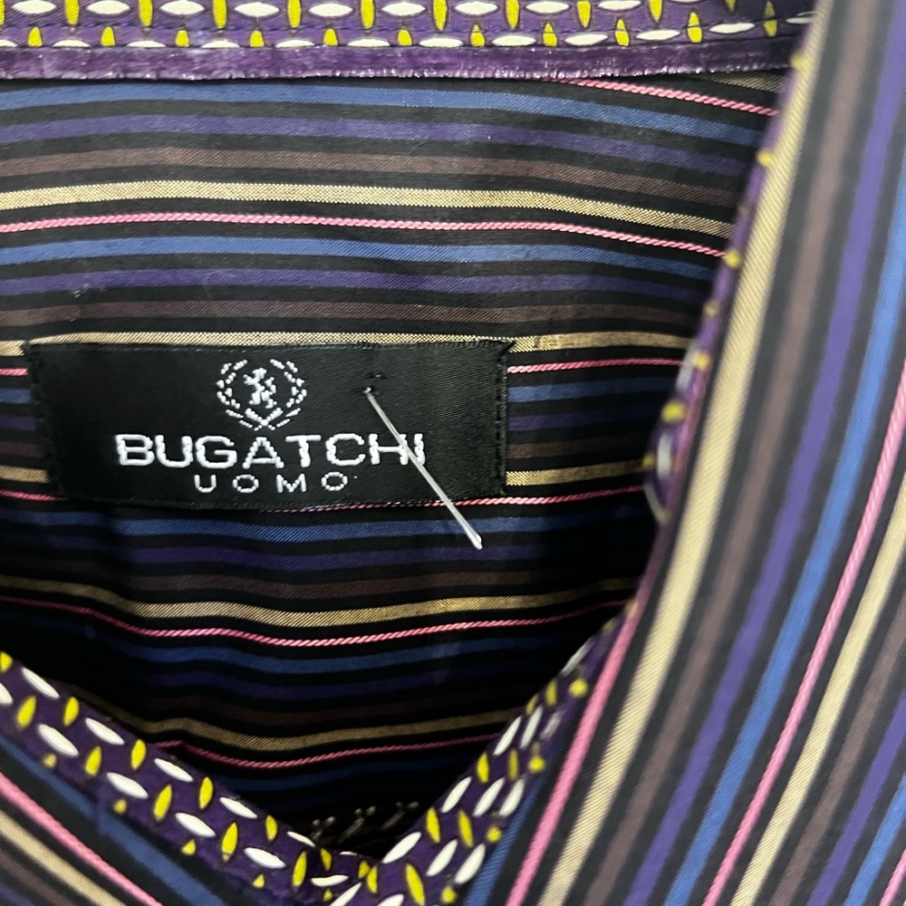 Size Men’s Xl Bugatchi Uomo Button Up - image 5